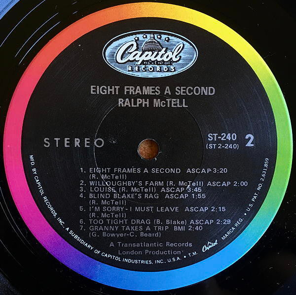 Ralph McTell : Eight Frames A Second (LP, Album, Scr)