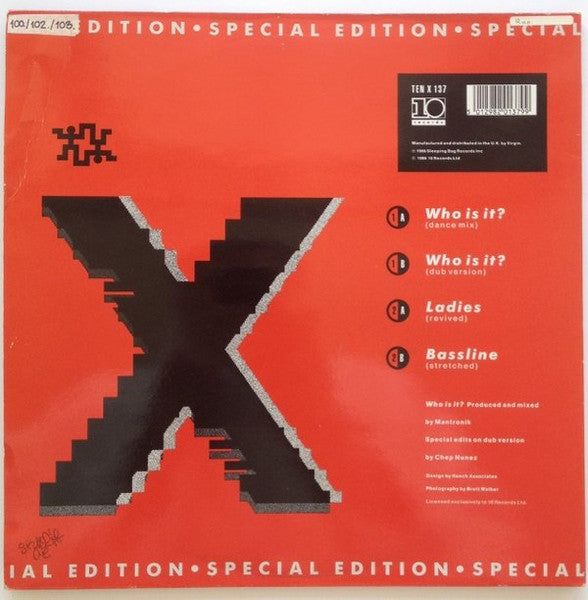 Mantronix : Who Is It? (2x12", Single, S/Edition, Gat)