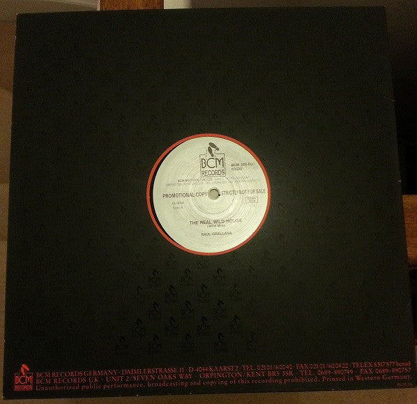 Raul Orellana* : The Real Wild House (12", S/Sided, Promo)