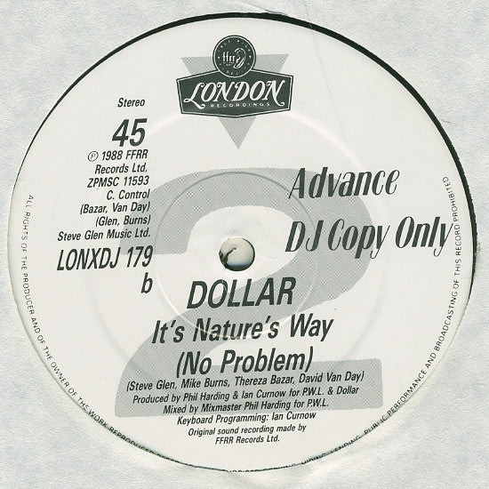 Dollar : It's Nature's Way (No Problem) (12", M/Print, Promo)