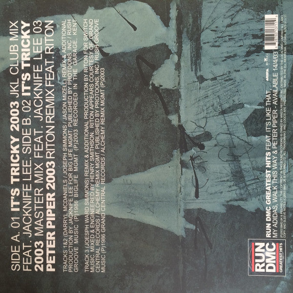 Run DMC* Feat Jacknife Lee : It's Tricky 2003 (12")
