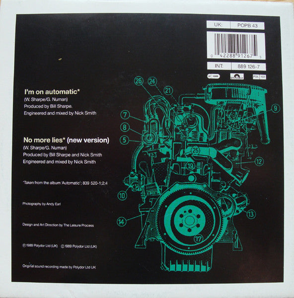 Sharpe & Numan : I'm On Automatic (7", Single, Ltd, Pos)