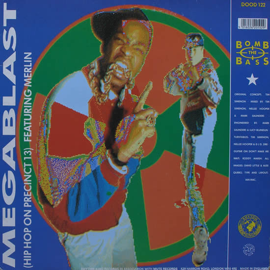 Bomb The Bass Featuring Merlin / Lorraine McIntosh : Megablast (Hip Hop On Precinct 13) / Don't Make Me Wait (12", Red)