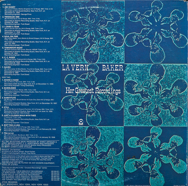 La Vern Baker* : Her Greatest Recordings (LP, Album, Comp, Mono, RI )