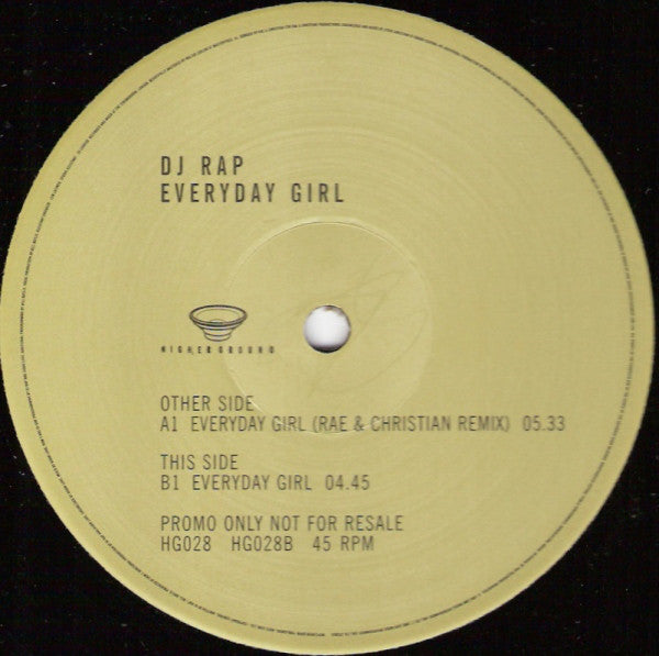 DJ Rap : Everyday Girl (12", Promo)