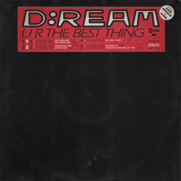 D:Ream : U R The Best Thing (2x12", Promo)