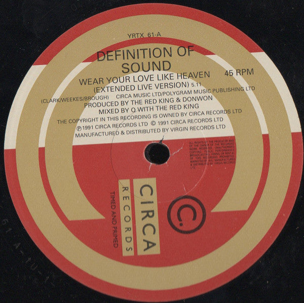Definition Of Sound : Wear Your Love Like Heaven (12")