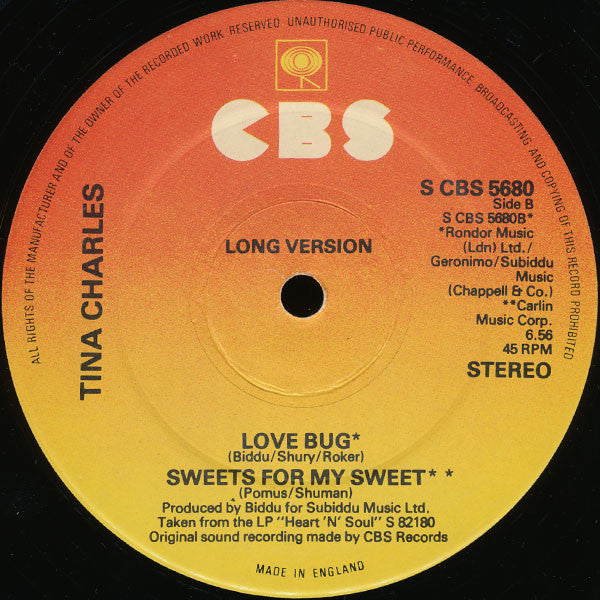 Tina Charles : Love Bug / Sweets For My Sweet (12", Ltd)