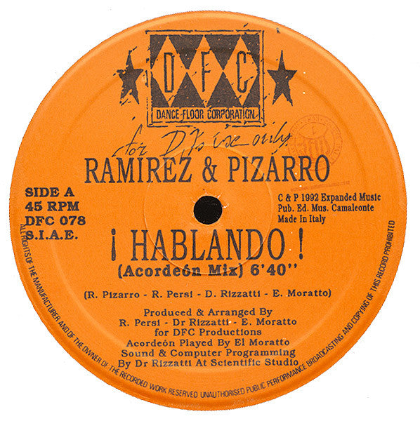 Ramirez & Pizarro : ¡Hablando! (12")