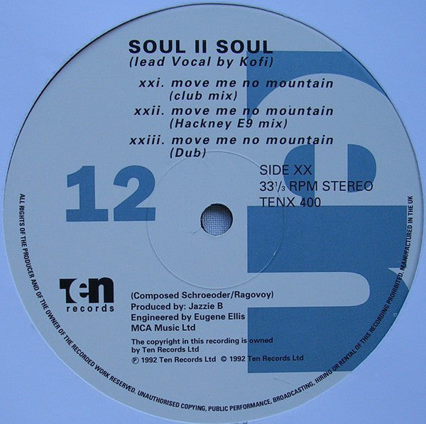 Soul II Soul : Move Me No Mountain (12")