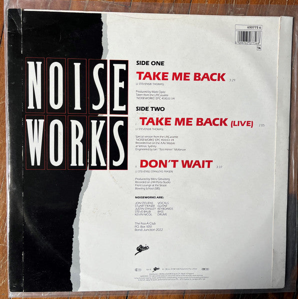 Noiseworks : Take Me Back (12", Maxi)