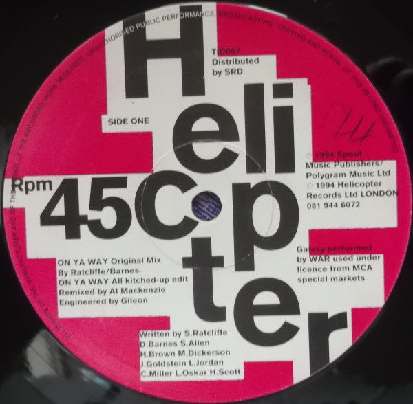 Helicopter : On Ya Way (12", Die)