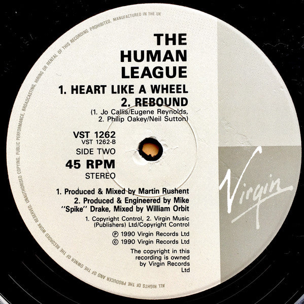 The Human League : Heart Like A Wheel (12", Single)