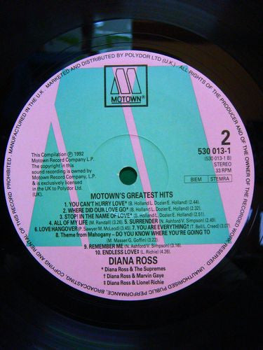 Diana Ross : Motown's Greatest Hits (LP, Comp)