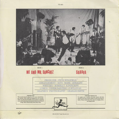 Blue Rondo À La Turk : Me And Mr. Sanchez (7", Single)