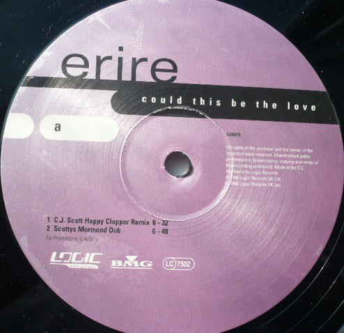 Erire : Could This Be The Love (12", Promo)