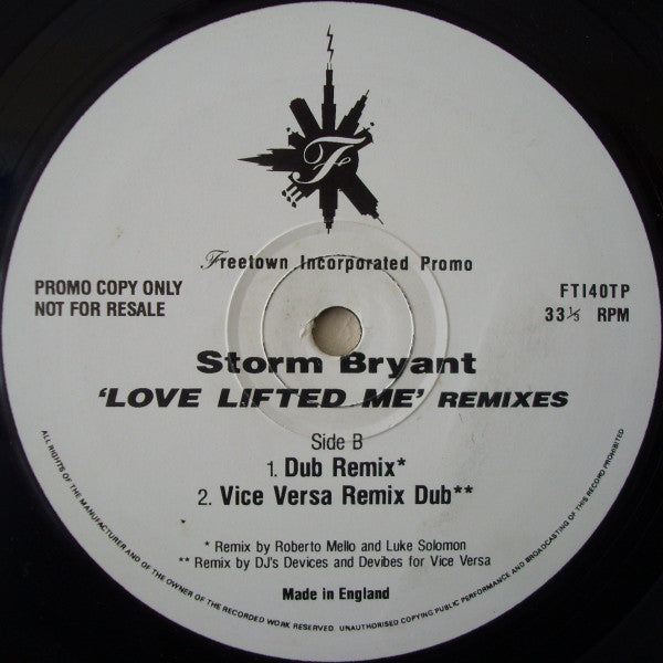Storm Bryant : Love Lifted Me (Remixes) (12", Promo)