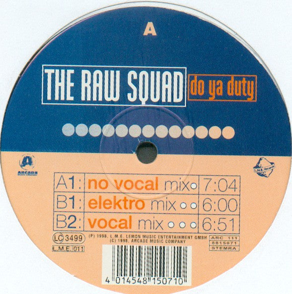 Raw Squad : Do Ya Duty (12")
