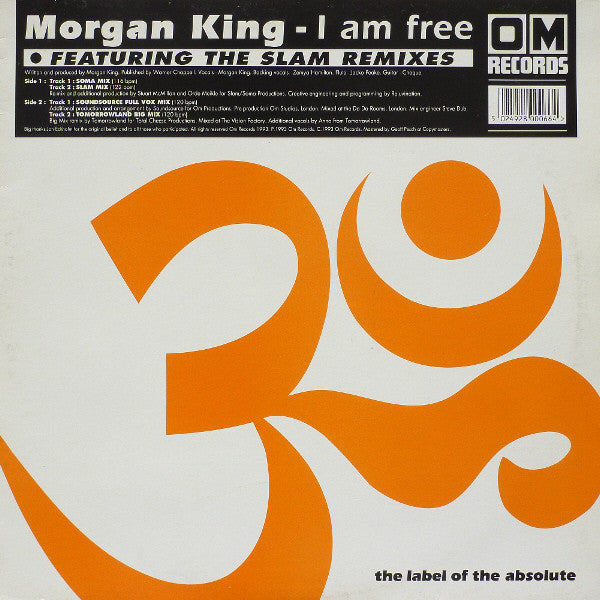 Morgan King : I Am Free • Featuring The Slam Remixes (12")