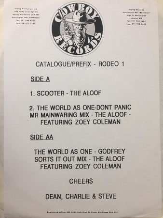 The Aloof Featuring Zoey Coleman : Scooter / The World As One (12", W/Lbl)