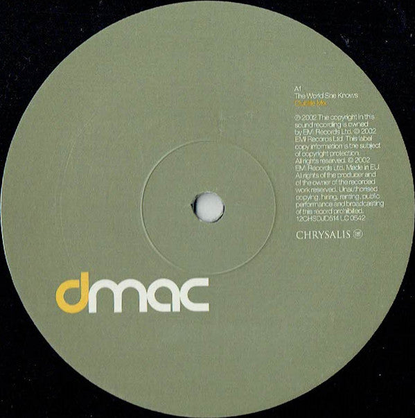 dmac (2) : The World She Knows (The Remixes) (2x12", Promo)