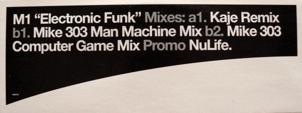 M1 : Electronic Funk (12", Promo)