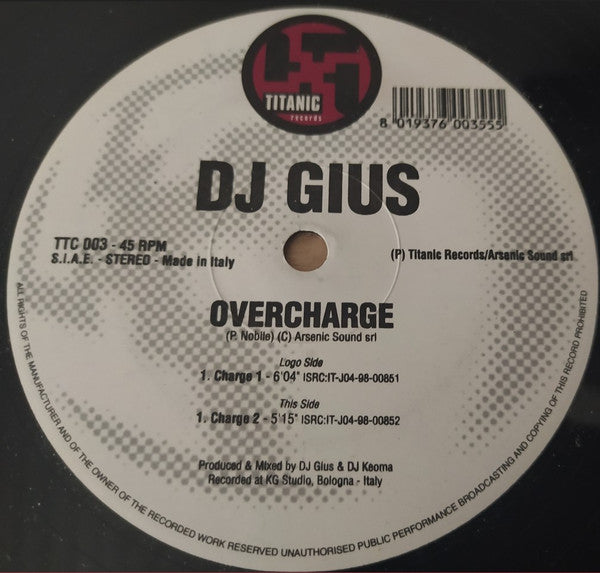 DJ Gius : Overcharge (12")