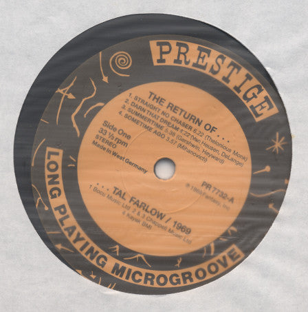 Tal Farlow : The Return Of Tal Farlow / 1969 (LP)