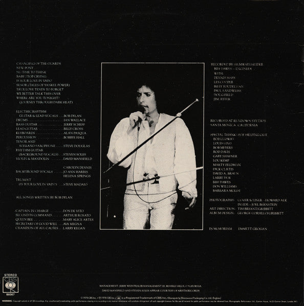 Bob Dylan : Street-Legal (LP, Album, Sun)