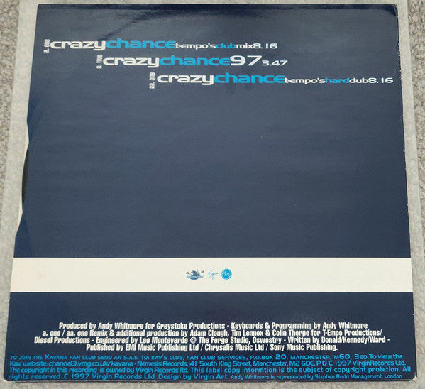 Kavana : Crazy Chance 97 (12", Promo)