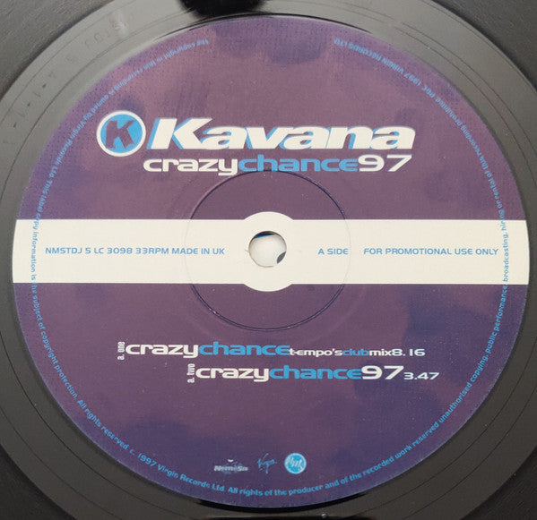 Kavana : Crazy Chance 97 (12", Promo)