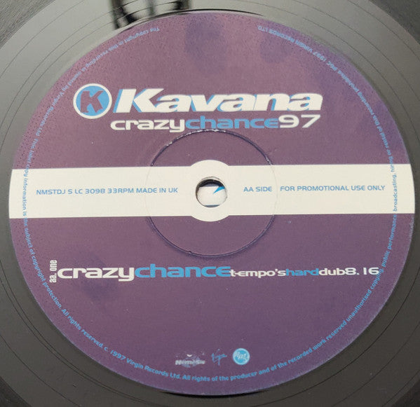 Kavana : Crazy Chance 97 (12", Promo)