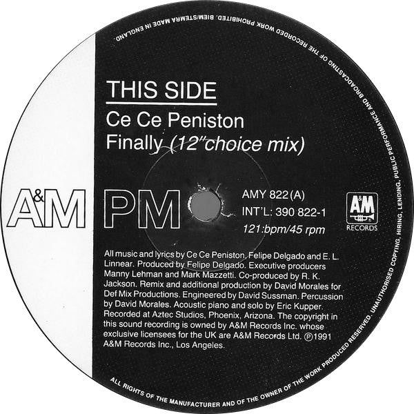 Ce Ce Peniston : Finally (12" Choice Mix) (12")