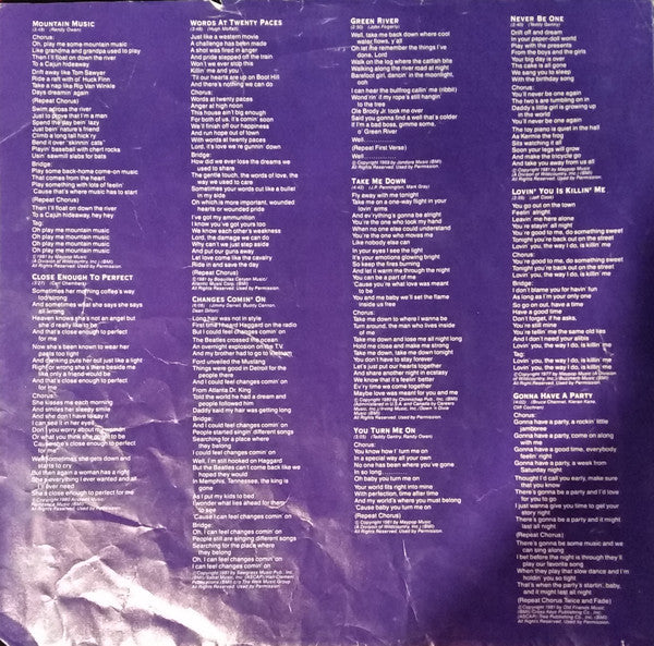 Alabama : Mountain Music (LP, Album, Ind)