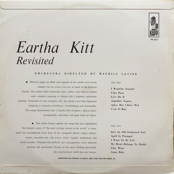 Eartha Kitt : Revisited (LP, Album, Mono, RE)