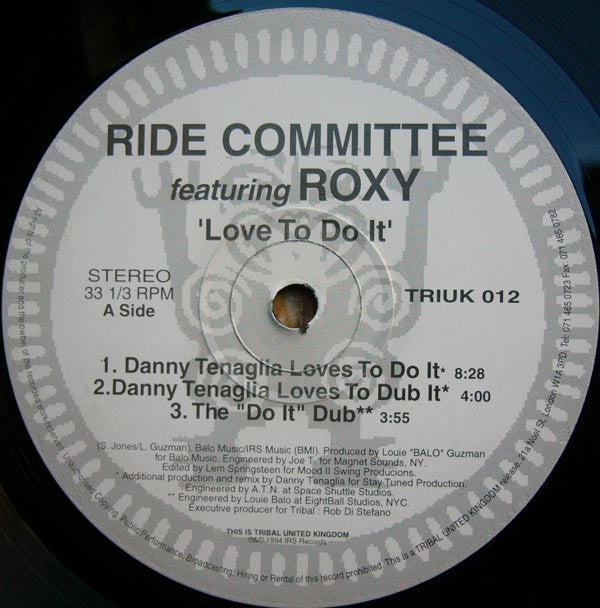 The Ride Committee Featuring Roxy : Love To Do It (12")