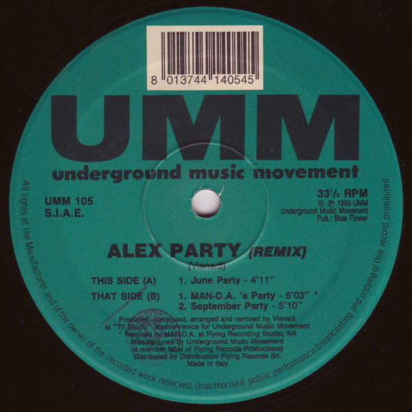 Alex Party : Alex Party (Remix) (12")