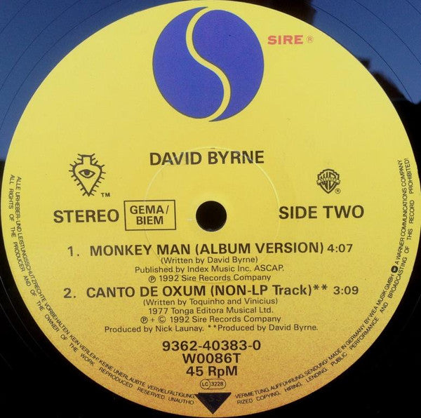 David Byrne : Girls On My Mind (12")