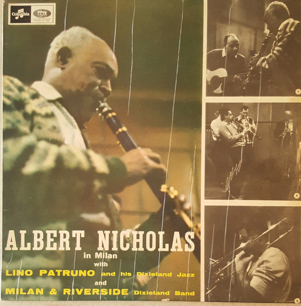 Albert Nicholas With Lino Patruno & His Dixieland Jazz And Milan & Riverside Dixieland Band* : Albert Nicholas in Milan (LP, Album, Mono)