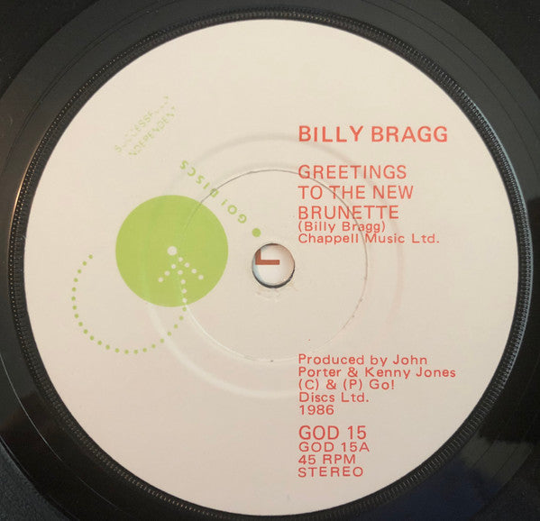 Billy Bragg : Greetings To The New Brunette (7", Single)