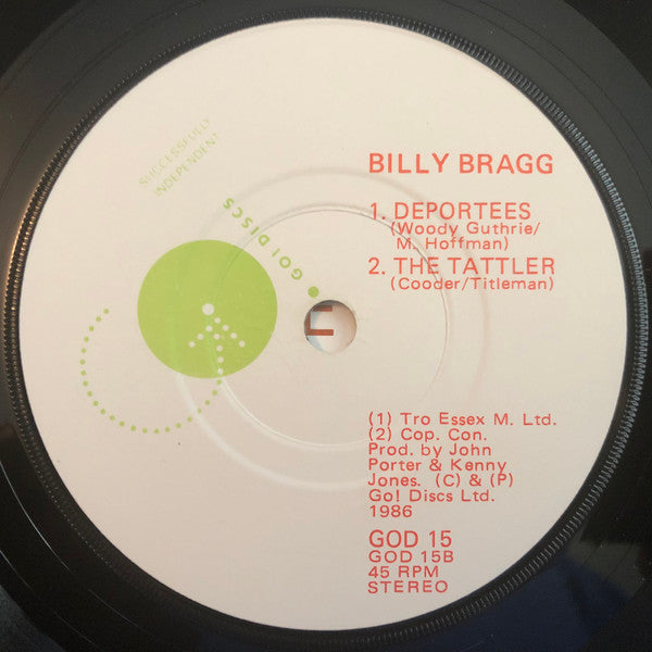 Billy Bragg : Greetings To The New Brunette (7", Single)