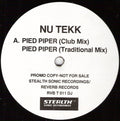 Nu-Tekk : Pied Piper (12", Promo)