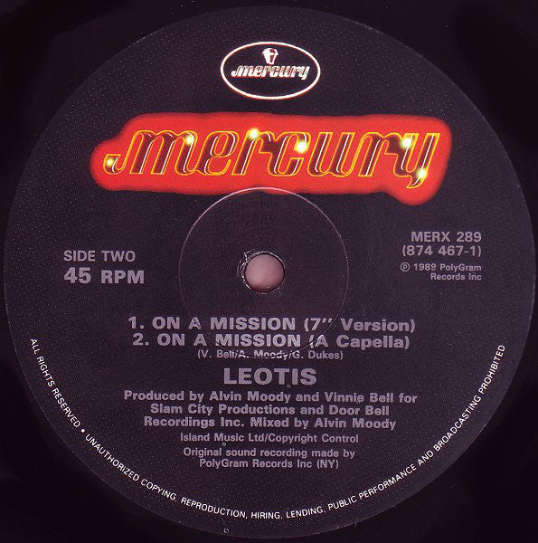 Leotis : On A Mission (12")