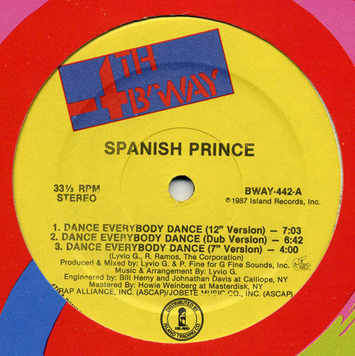 Spanish Prince : Dance, Everybody, Dance / Maria (12")