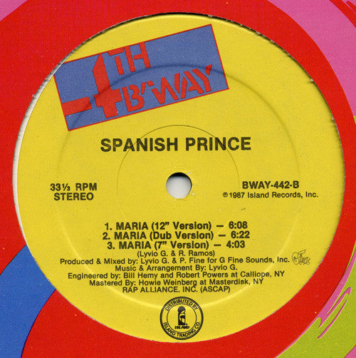 Spanish Prince : Dance, Everybody, Dance / Maria (12")