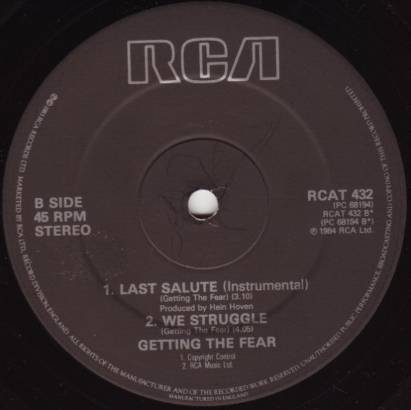 Getting The Fear : Last Salute (12", Single)