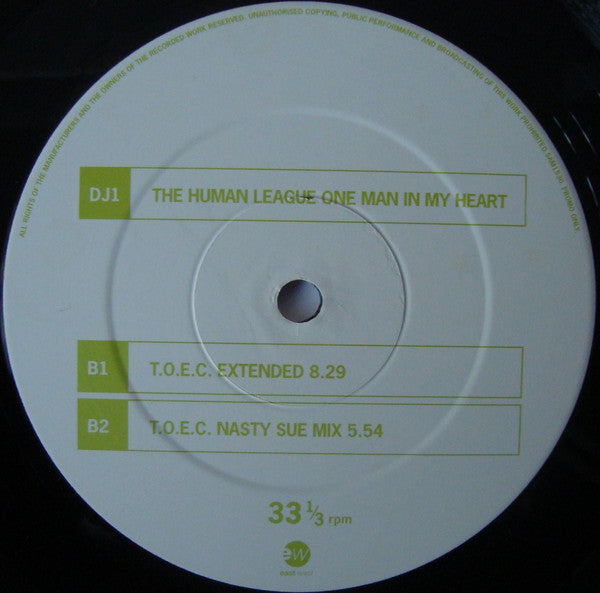 The Human League : One Man In My Heart (12", Promo, DJ1)