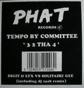 Tempo By Committee : 3 2 Tha 4 (12")