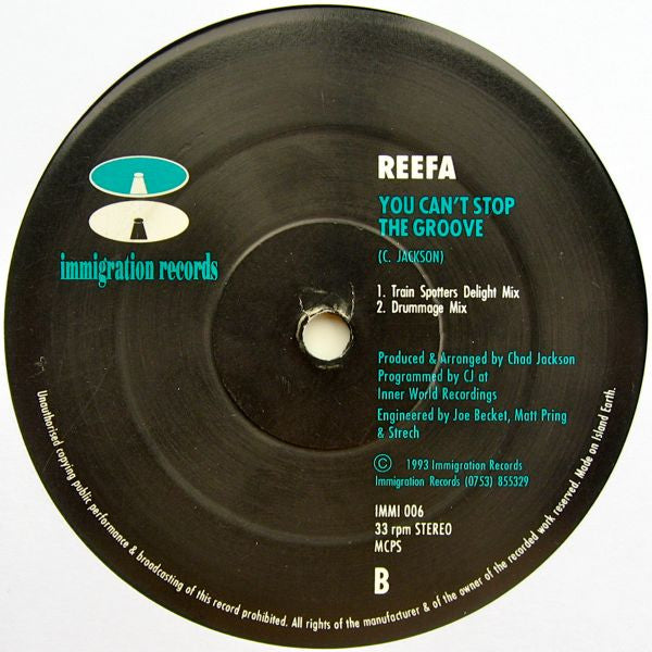 Reefa! : You Can't Stop The Groove (12")