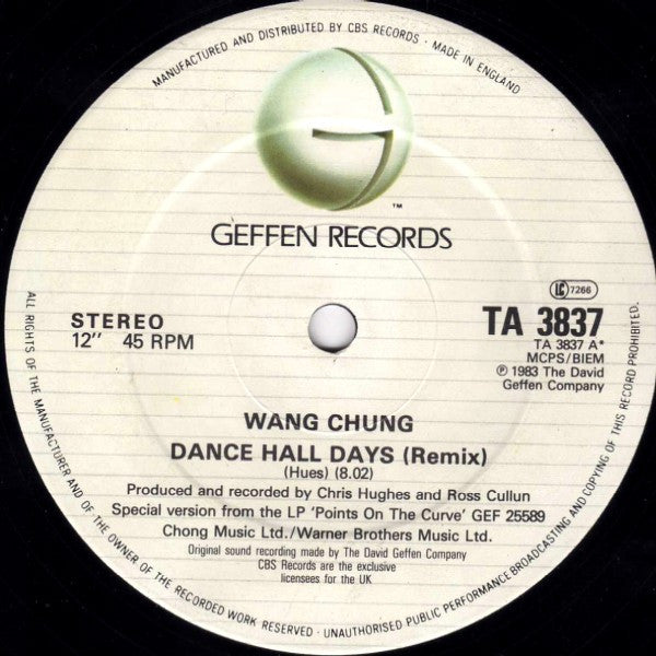 Wang Chung : Dance Hall Days (12", Single)